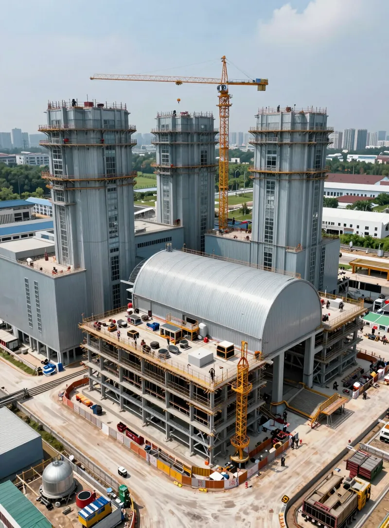 Power plant under construction