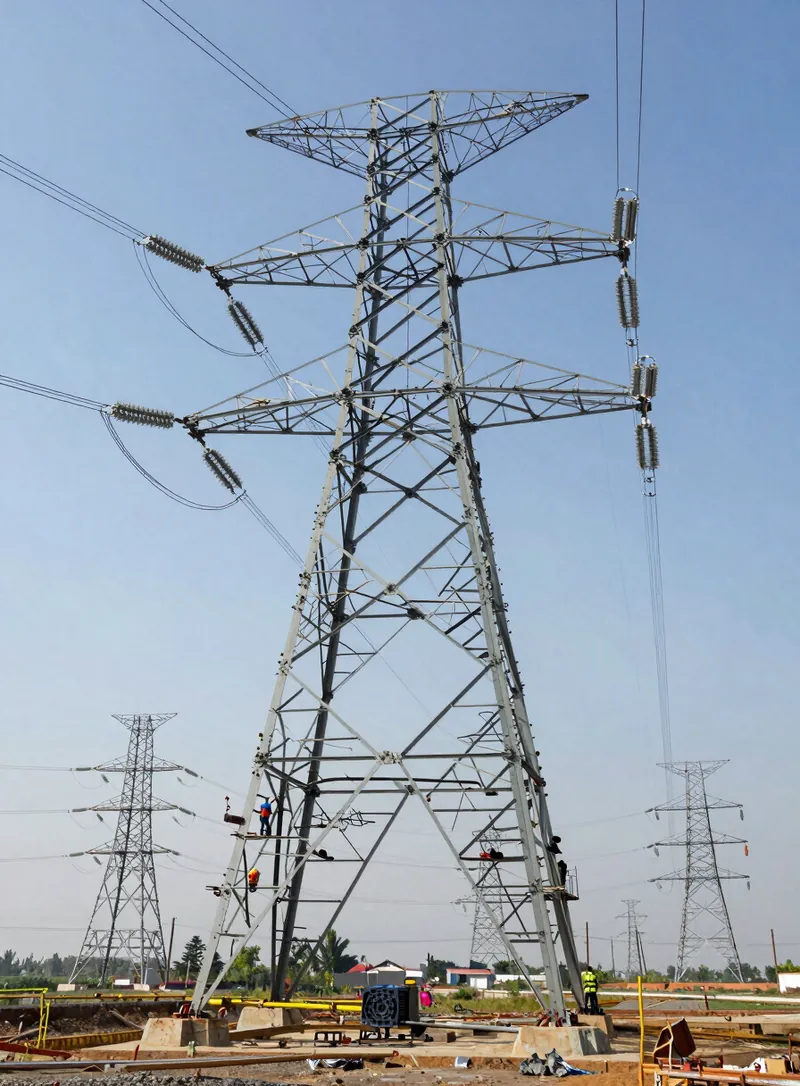 High-voltage transmission tower